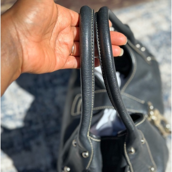 Dooney & Bourke Black Logo Lock Leather Bag - Picture 11 of 15